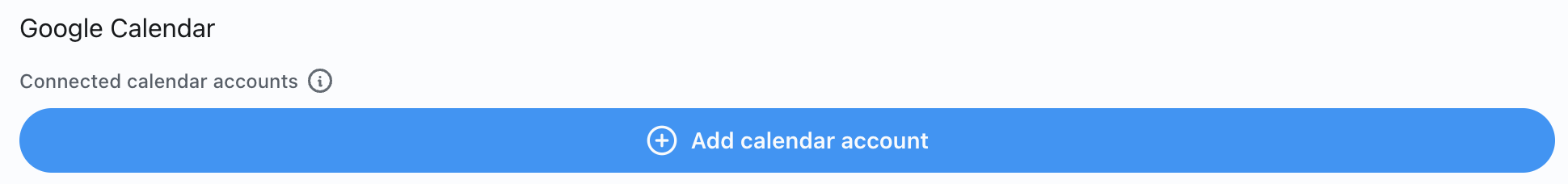 Add Calendar Account button