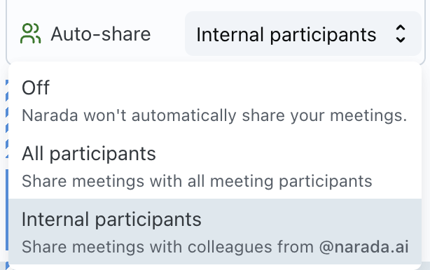 Auto-share options